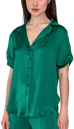 Jade Women's Silk Button Down Shirt
