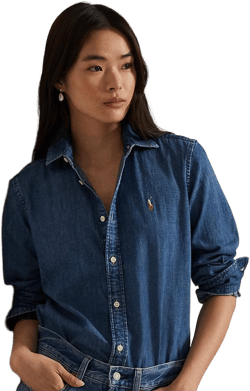 Polo Ralph Lauren Women's Slim-Fit Long Sleeve Denim Shirt