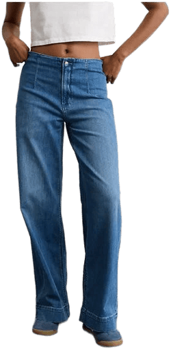AE Dreamy Drapey Stretch Super High-Waisted Baggy Wide-Leg Jean