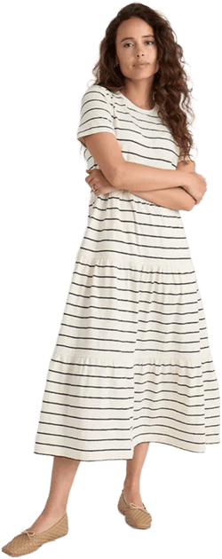 Marine Layer Women's Sadie Vintage Slub Midi Dress