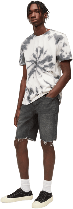 Allsaints Men's Switch Raw Hem Denim Shorts