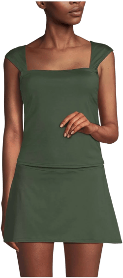 Lands' End Women's Square Neck Underwire Tankini Top