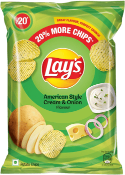 Lay's Lays American Style Cream & Onion Flavour, 52 Grams, India