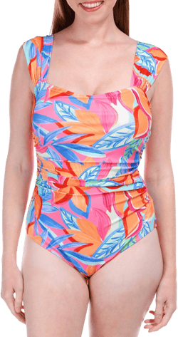 Floral Print One Piece Swimsuit