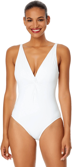 Anne Cole Women's Live In Color Plunge Twist One Piece Swimsuit