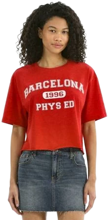 No Boundaries Women's Boxy Cropped Graphic Tee