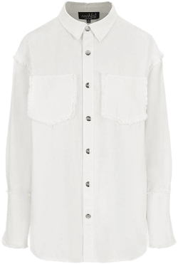 Washed Denim Women's Long Sleeve Shirt