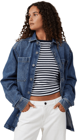 Cotton On Women's Oversized Denim Shirt