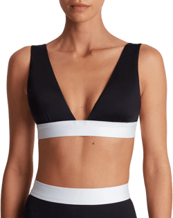 Lauren Ralph Lauren Women's Banded Modern V-Neck Bikini Top