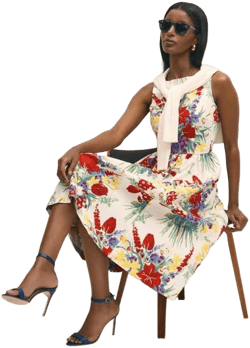 Brooks Brothers Women's Cotton Blend A-Line Dress