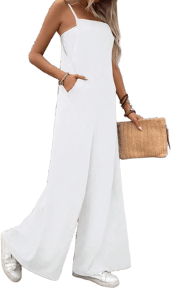 Karaandk_Plus's Closet Elegant White Jumpsuit Color White