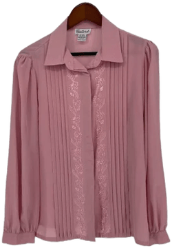 Gailords Women's Pleated Button Front Shirt