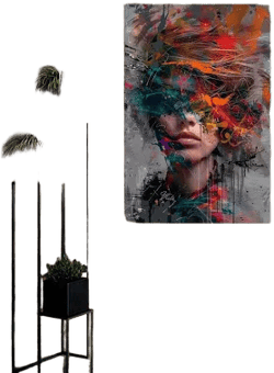 Abstract Woman Canvas Wall Art