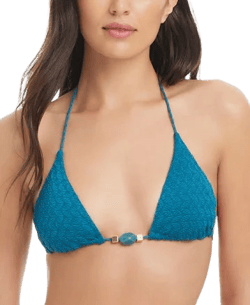 Red Carter Women's Classic Beaded Triangle Bikini Top