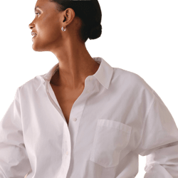 The White Company Oversized Cotton Poplin Boyfriend Shirt