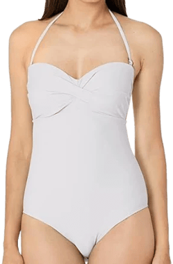 Catalina Women's Twist Front Bandeau One Piece Swimsuit