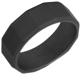 Bloomingdale's Fine Collection Men's Band in Raw Black Tungsten