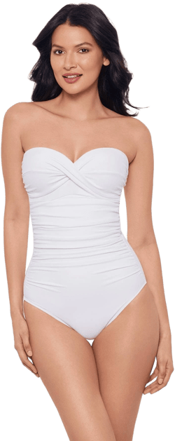 Miraclesuit Women's Rock Solid Madrid Bandeau One-Piece Swimsuit