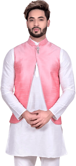 Art Silk Machine Work Jacket