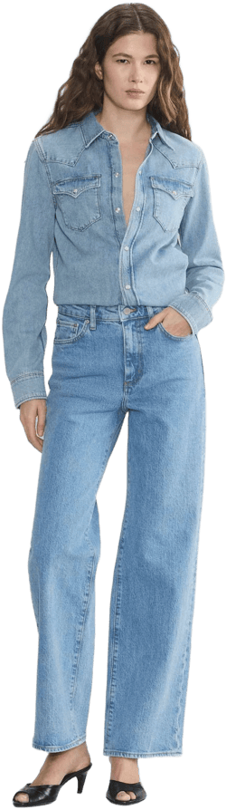 Denim Forum Women's Western Denim Shirt
