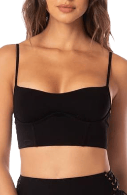 Maaji Women's Twinkly Lace-Up Reversible Bikini Top