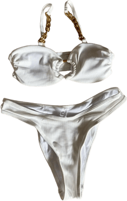 Elegant Bikini with Gold Accents