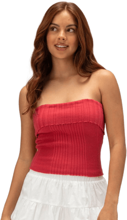 Rsq Women's Fold Over Rib Tube Top