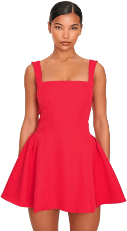 Hip Pleated Shift Dress