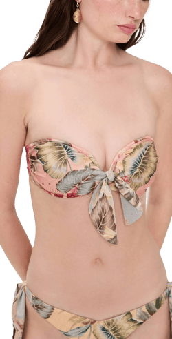 Zimmermann Women's Coco Scarf-Tie Floral Bikini Top