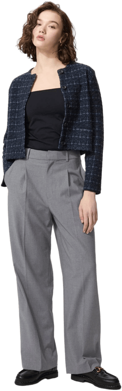 UNIQLO Women's Pleated Wide Pants