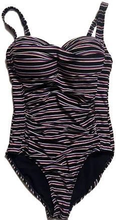 Nip Tuck Swimwear Rushed One Piece Striped One Piece