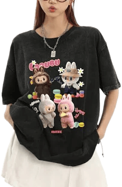Buy 1 1 – Labubu Oversize T-shirt For Women – 100% Cotton,