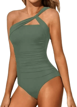 Women's One Shoulder Corset Swimsuit