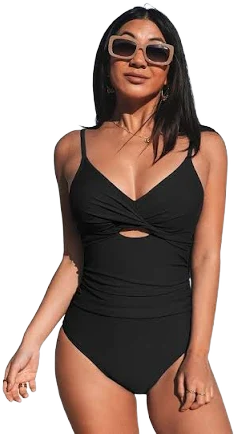 Cupshe Women's Timeless Ruched One-Piece Swimsuit