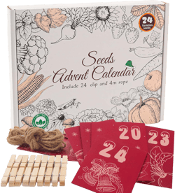 Seeds Christmas Advent Calendar 2024 for Women Adult, Hanging Decor Xmas Countdown Calendar for Garden Alike,Unique Christmas Countdown for Dad Mom Kids Family