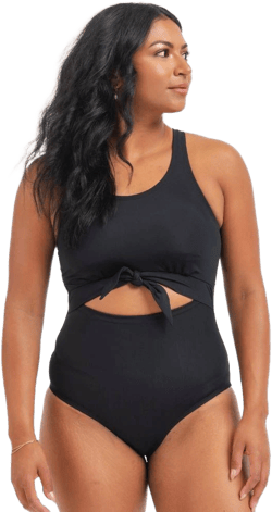 Ricki Swimwear Knotted One-Piece Swimsuit