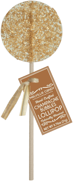 Champagne Bubbles Gourmet Cocktail Hard Candy Lollipop 100% USA Made (12 Count)