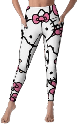 Hello Kitty High Waisted Yoga Pants with Pockets