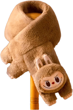 Pop Mart Labubu The Monsters Warm Fluffy Holiday Plush Scarf Labubu | Color: Brown | Size: Os | Joesparadise's Closet