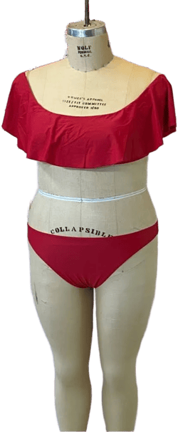 Women's Ruffle Top Cheeky Bikini