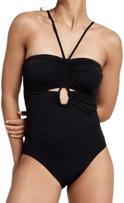 Calia Women's By Carrie Underwood Swim Nwt Calia Shirred Cutout One Piece Swimsuit