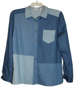 Serengeti Women's Patchwork Collared Shirt Top