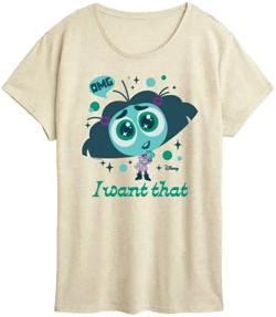 Disney Women's Inside Out 2 Envy I Want That Graphic T-Shirt