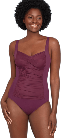 Dreamsuit Swim | 3$25 Dreamsuit Women's Ruched Front Slimming One Piece Swim Suit | Color: Purple | Size: 10 | Dseeger90's Closet