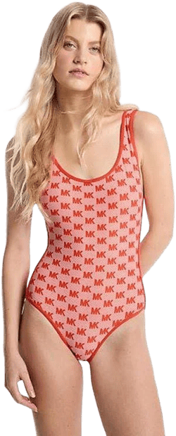 Michael Kors Women's Logo Scoopback Swimsuit