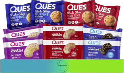 Ques Nutrition Protein Muffins and Frosted Protein Cookies Assorted Variety Pack - High Protein, Low Carb - 5 Flavors - 10 Count - Sports Nutrition for Home & Gym, Pre & During Workout, Perfect for Vacation and Holiday Gifts for Men and Women