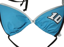 Nascar Womens S Thru Xl Danica Patrick Screened Bikini Swimsuit Top C1