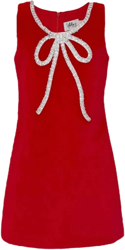 Lola + the Boys Velvet Bow Princess Dress
