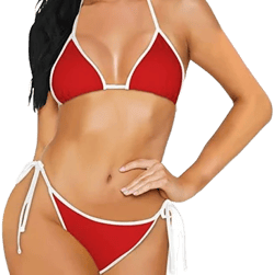 MILANKERR Women's Triangle Tie Side Adjustable Bikini Swimsuit