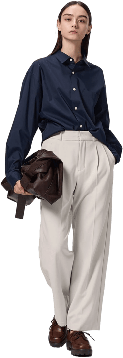 Women's Pleated Wide-leg Pants